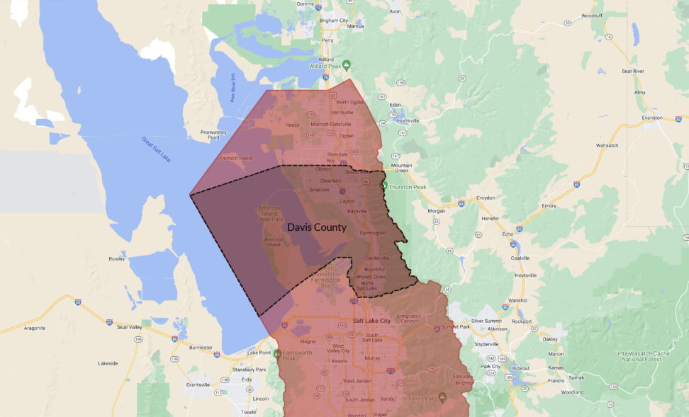 USDA loan boundaries for kaysville and farmington in Davis County UT