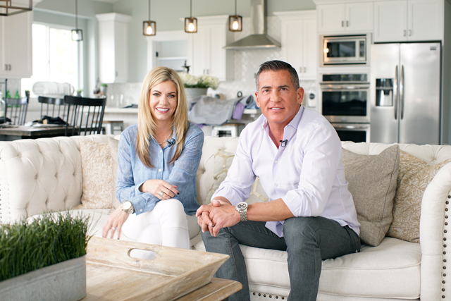 a man and a woman sitting on a couch